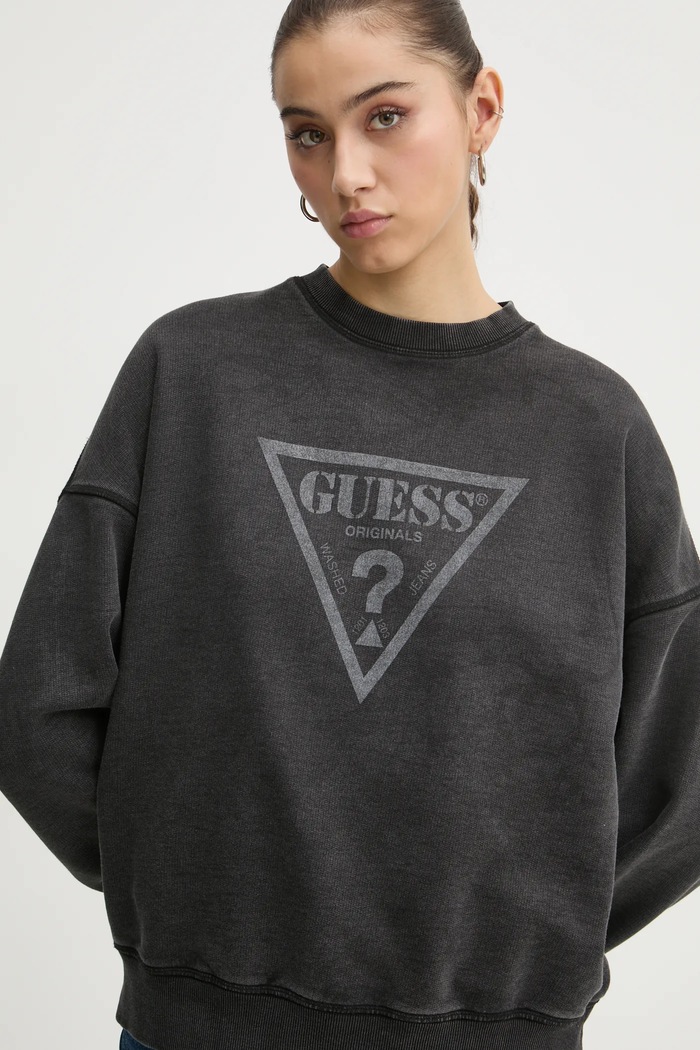 Bavlněná mikina Guess Originals černá W5RQ14.K68I1