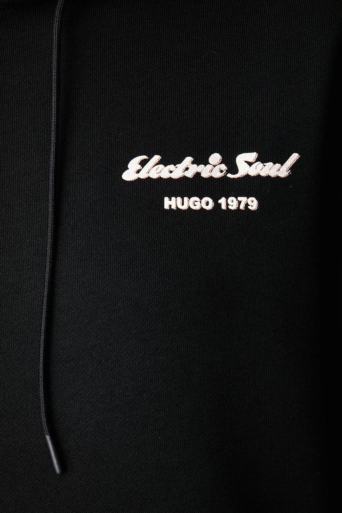 Bluza z kapturem damska bawełniana HUGO czarny 50539141