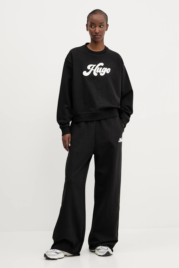 HUGO bluza 50541169 negru SS25