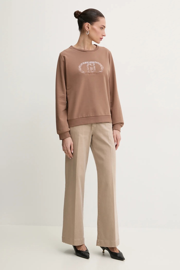 Liu Jo bluza TA5168.FS090 brązowy SS25
