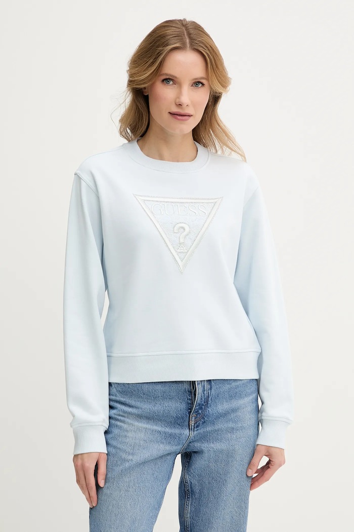 Guess bluza aplikacja niebieski W5GQ12.KBKM0