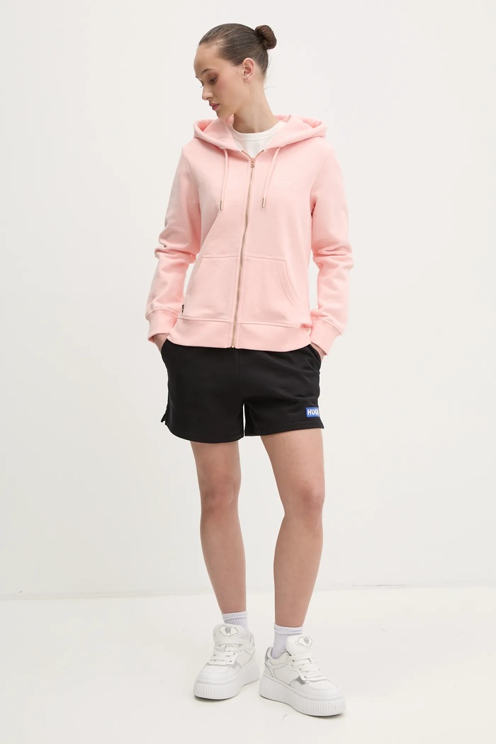 Βαμβακερή μπλούζα Superdry W2012358A.2LY ροζ SS25