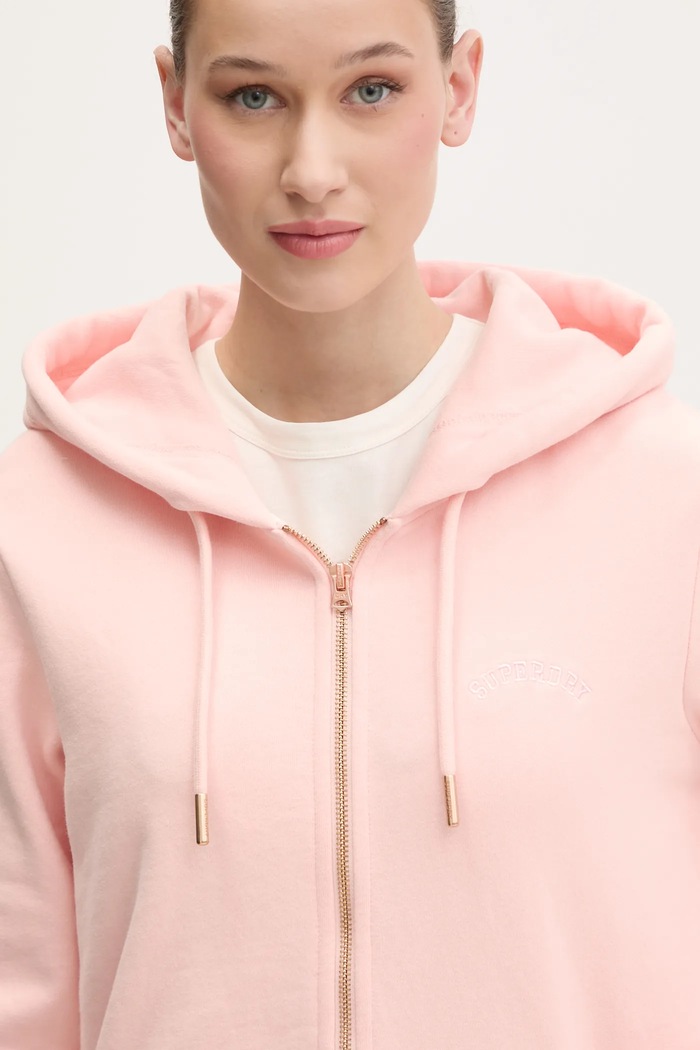 Βαμβακερή μπλούζα Superdry ροζ W2012358A.2LY