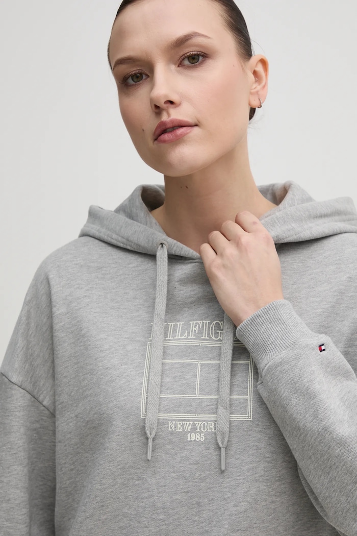 Mikina Tommy Hilfiger šedá WW0WW45523