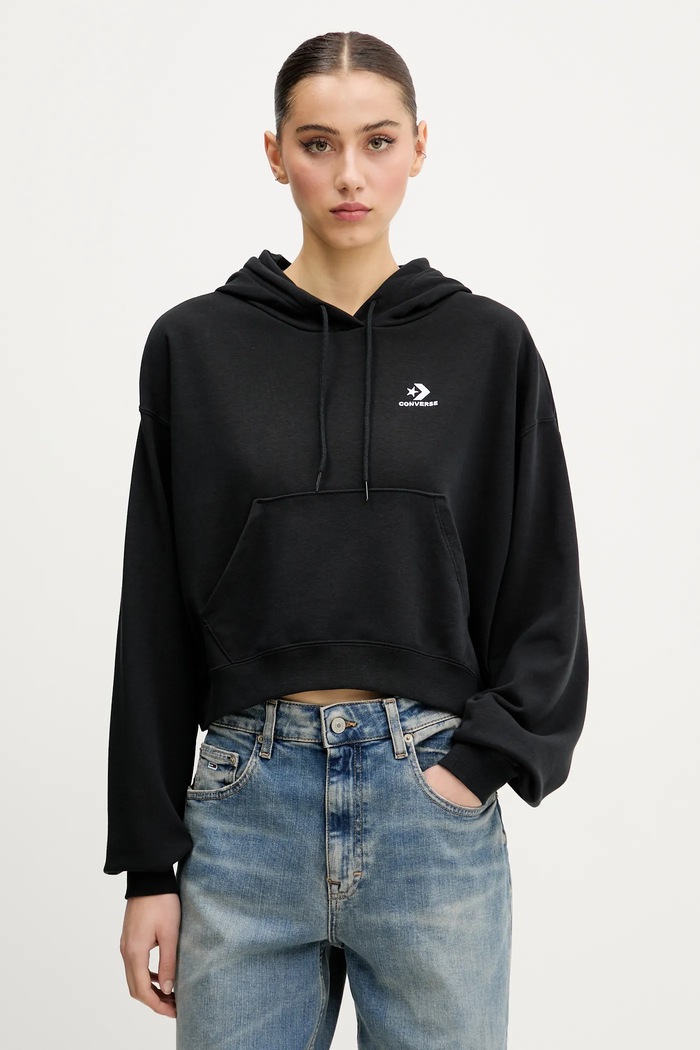Mikina Converse s kapucňou čierna 10027616.A01