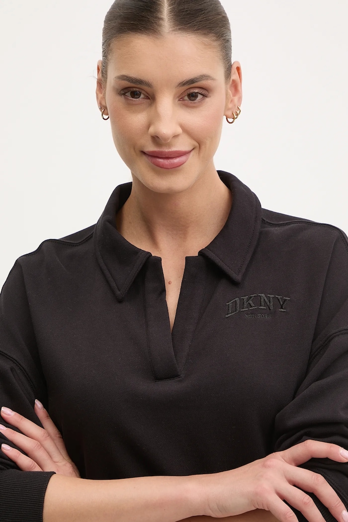 Dkny hanorac de bumbac negru DP5T1243