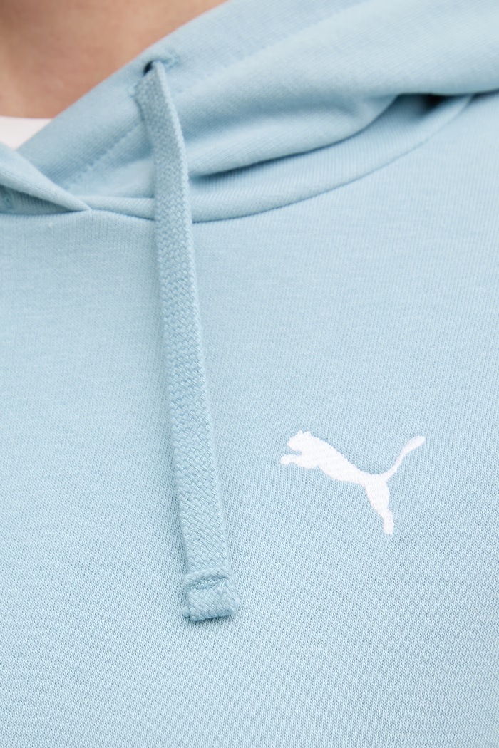 Puma bluza z kapturem damska z bawełną 682387 niebieski