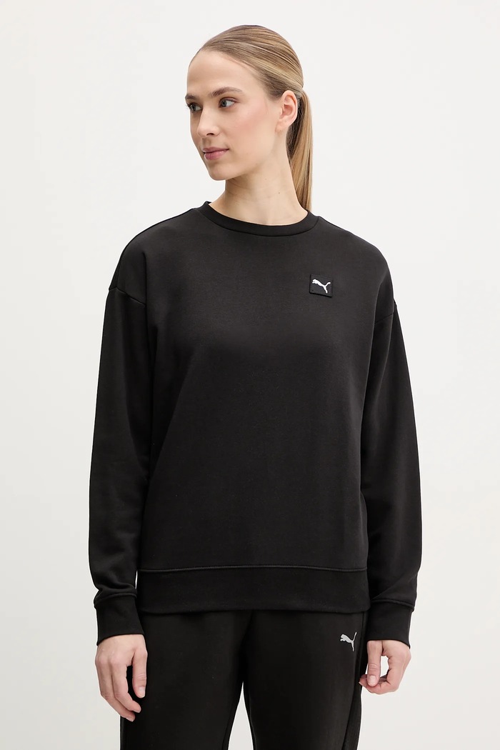 Puma bluza bawełniana bawełna czarny 685017