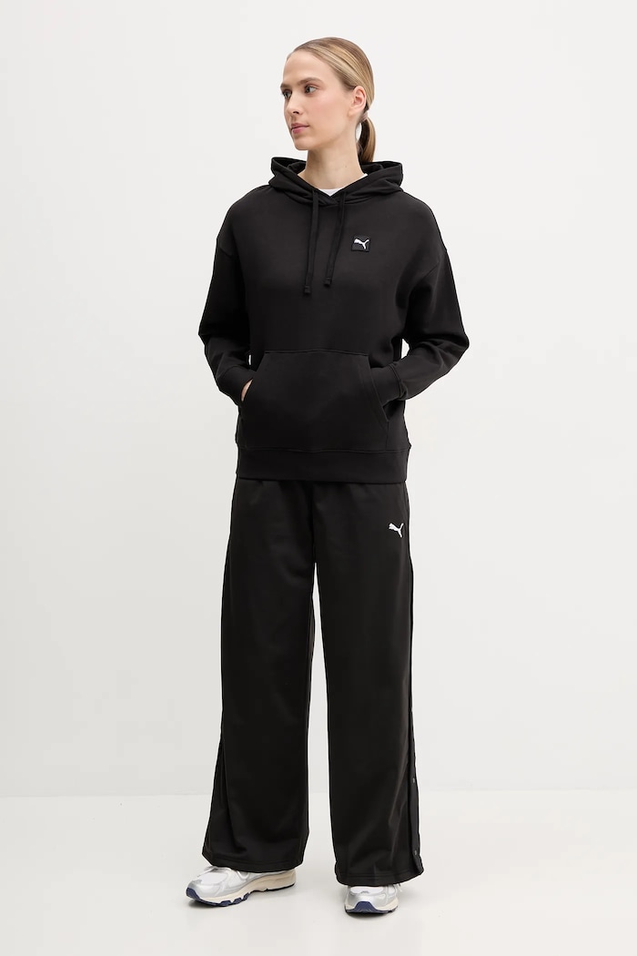 Puma hanorac de bumbac 685018 negru SS25