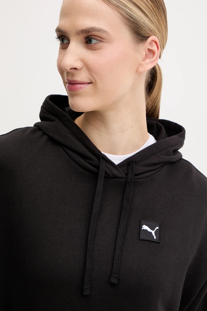 Puma hanorac de bumbac negru 685018