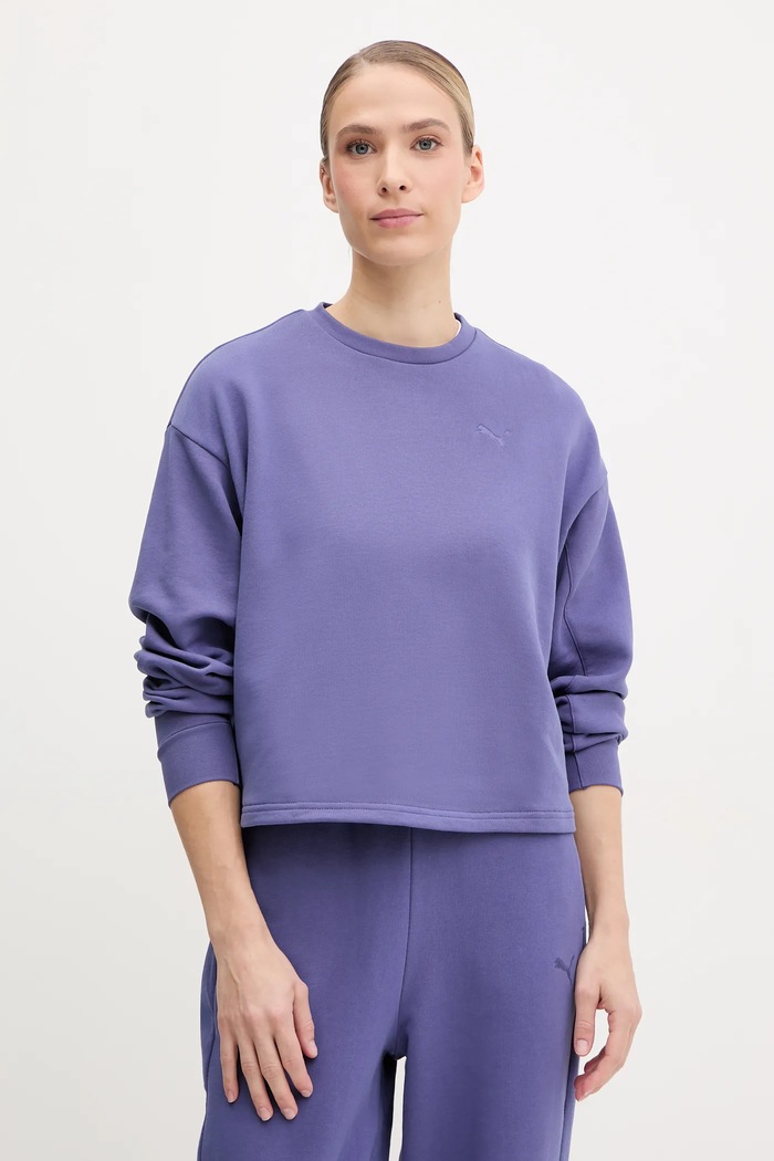 Puma bluza bawełniana bawełna fioletowy 685058