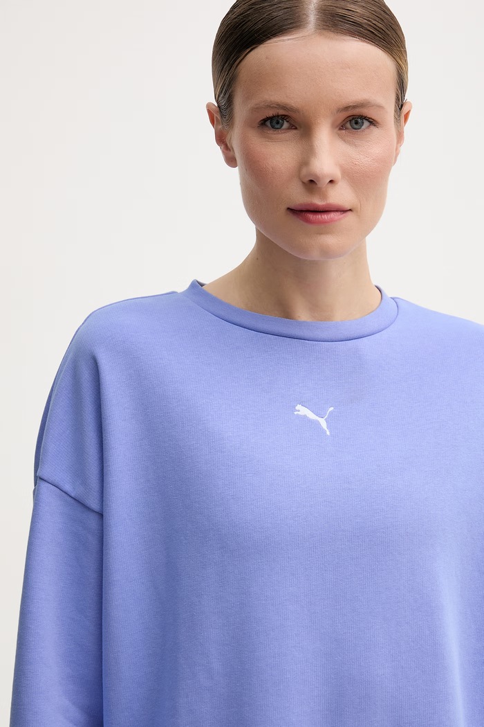 Puma bluza damska z bawełną niebieski 685401