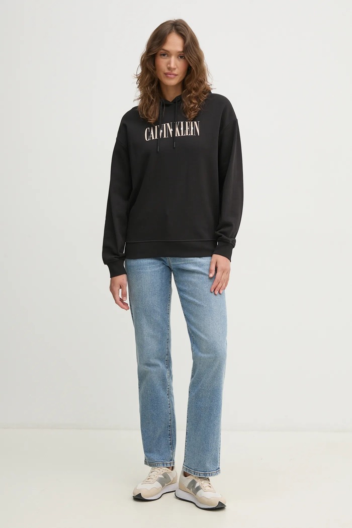 Pamučna dukserica Calvin Klein Jeans J20J225579 crna SS25