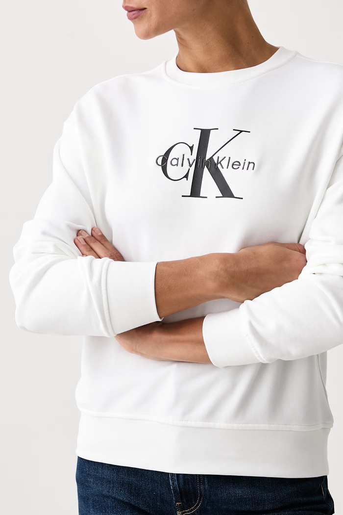Odzież Calvin Klein Jeans Bluza damska z bawełną LV047B234G biały