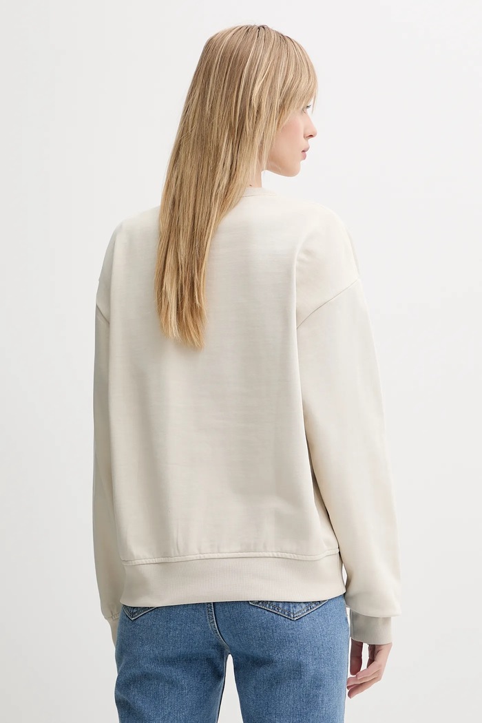 Calvin Klein Jeans mikina dámska s bavlnou LV047B234G béžová SS26