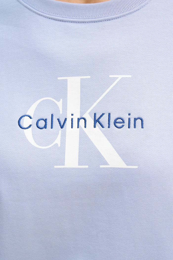 Calvin Klein Jeans mikina dámska s bavlnou LV047B234G modrá