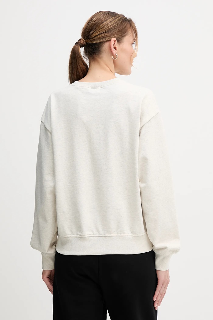 Oblečenie Calvin Klein Jeans mikina dámska s bavlnou LV047B234G béžová