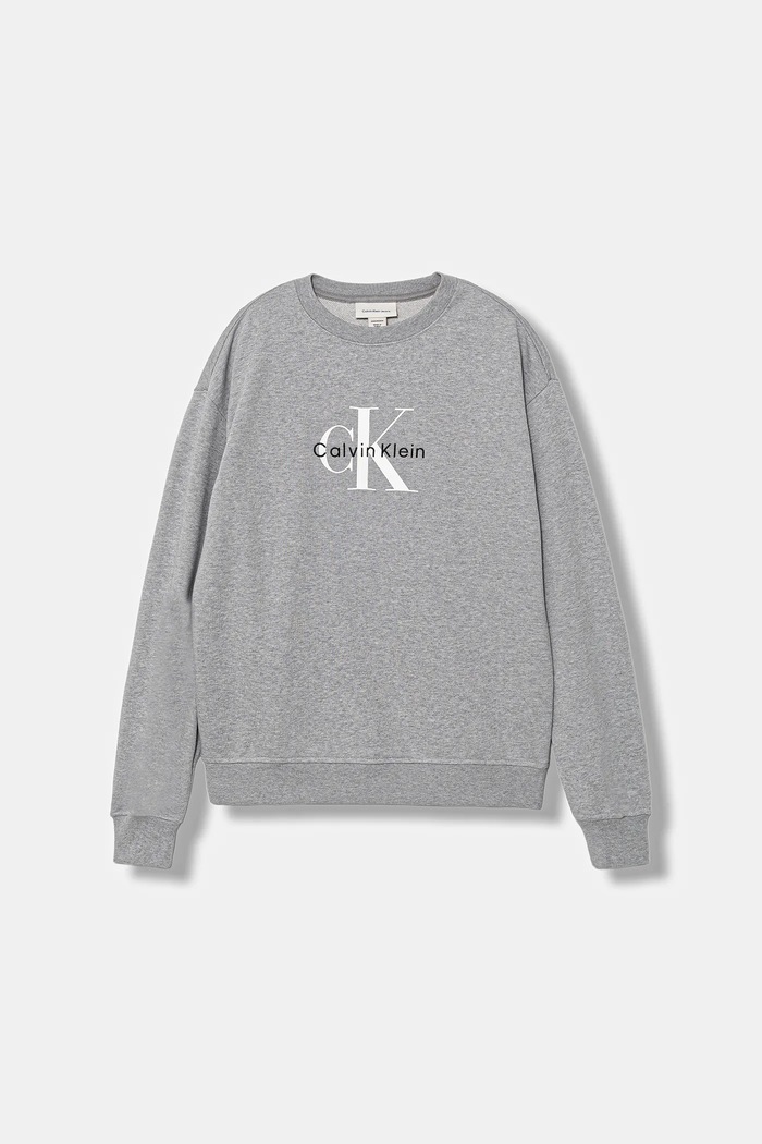 Calvin Klein Jeans mikina dámska s bavlnou sivá LV047B234G