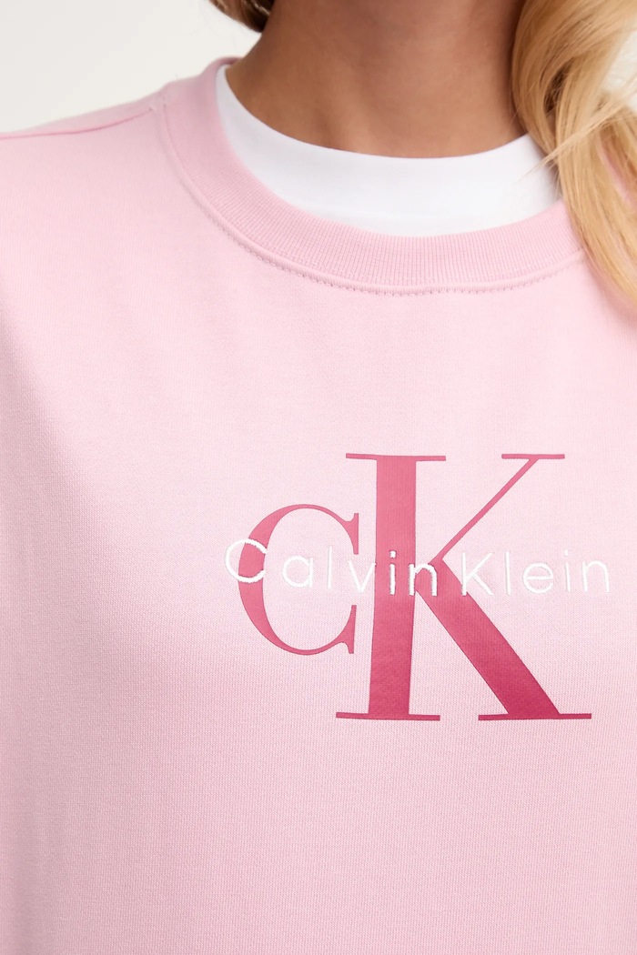 Calvin Klein Jeans mikina dámska s bavlnou LV047B234G ružová