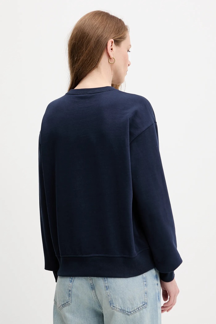 Oblečenie Calvin Klein Jeans mikina dámska s bavlnou LV047B234G tmavomodrá