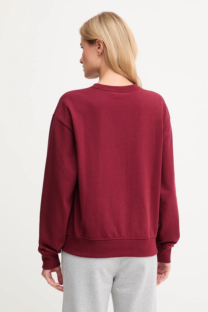 Oblečenie Calvin Klein Jeans mikina dámska s bavlnou LV047B234G burgundské