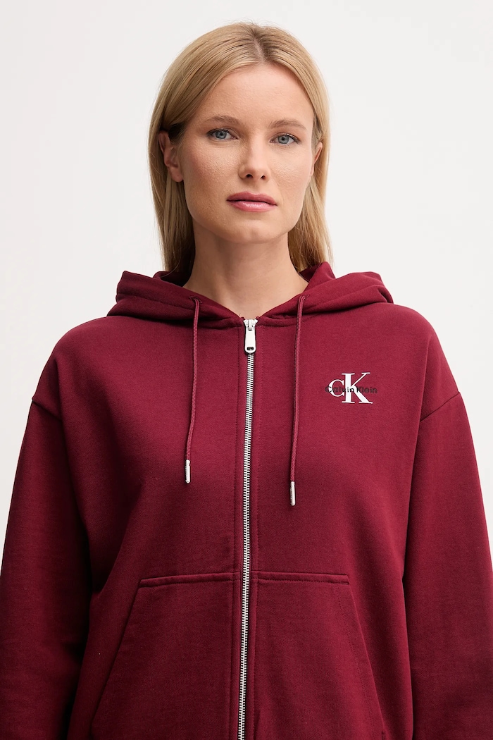 Calvin Klein Jeans bluza bordowy LV047B270G