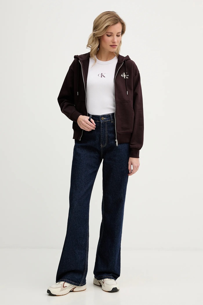 Calvin Klein Jeans felső LV047B270G barna SS26