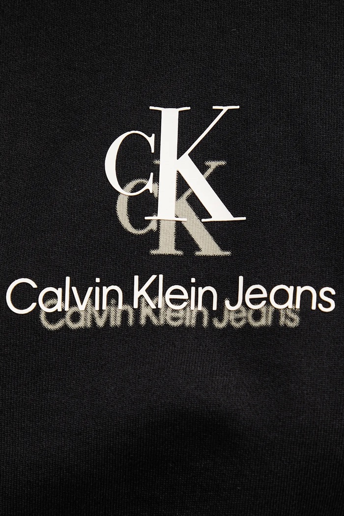 Βαμβακερή μπλούζα Calvin Klein Jeans J20J225544 μαύρο