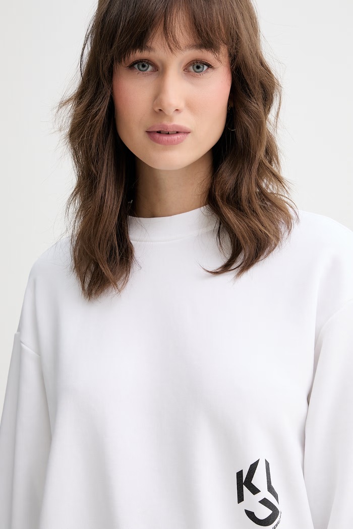 Karl Lagerfeld Jeans μπλούζα γυναικεία με βαμβάκι λευκό A2W20052