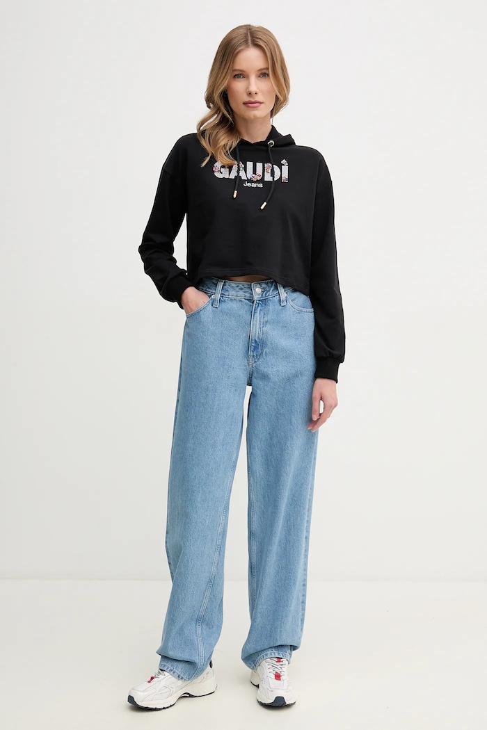 Dukserica Gaudi 511BD64033 crna SS25