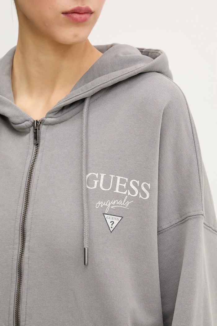 Βαμβακερή μπλούζα Guess Originals γκρί M5GQ34.KCPR1