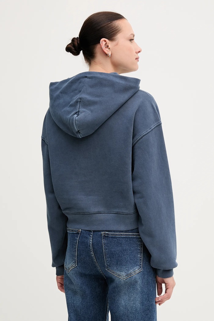Pamučna dukserica Tommy Jeans DW0DW20311 plava SS25