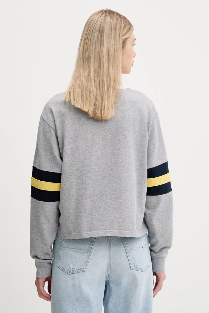 Odjeća Dječja pamučna dukserica Tommy Jeans DW0DW20312 siva