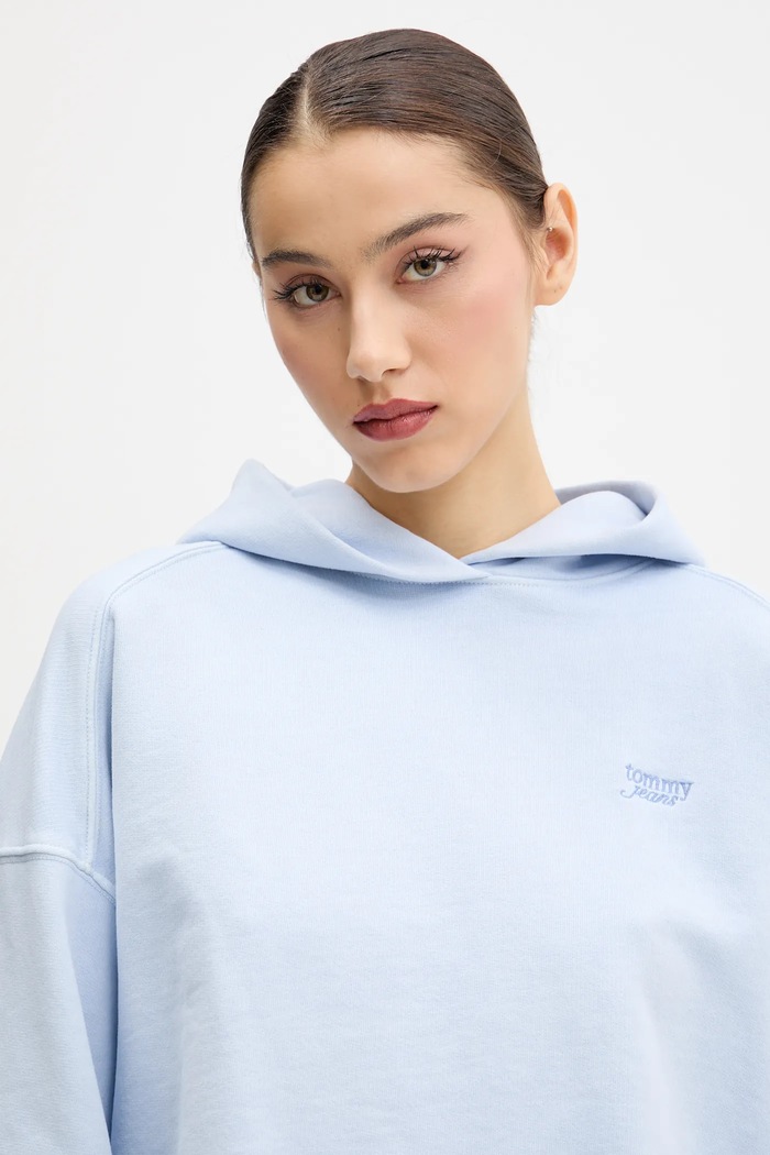 Tommy Jeans bluza bawełniana niebieski DW0DW20314
