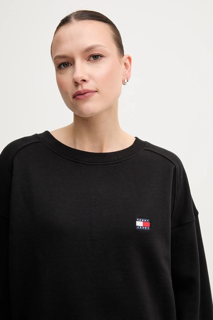 Oblečení Bavlněná mikina Tommy Jeans DW0DW21344 černá