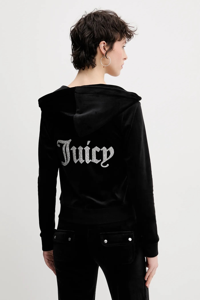 Odzież Juicy Couture bluza welurowa ROBERTSON CAVIAR JCBAS125805 czarny