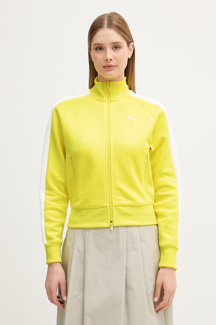 Puma mikina na zips dámska Always on žltá 629796