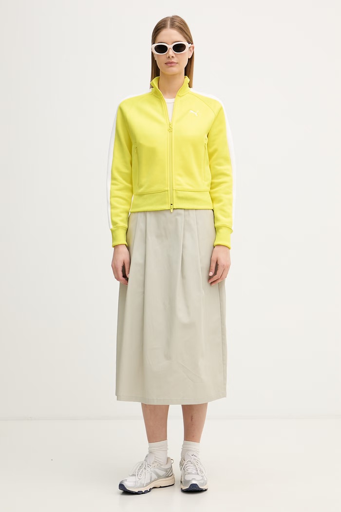 Puma mikina na zips dámska Always on 629796 žltá SS26