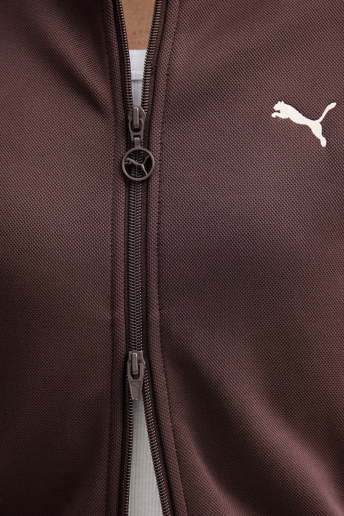 Puma mikina na zips dámska Always on 629796 hnedá