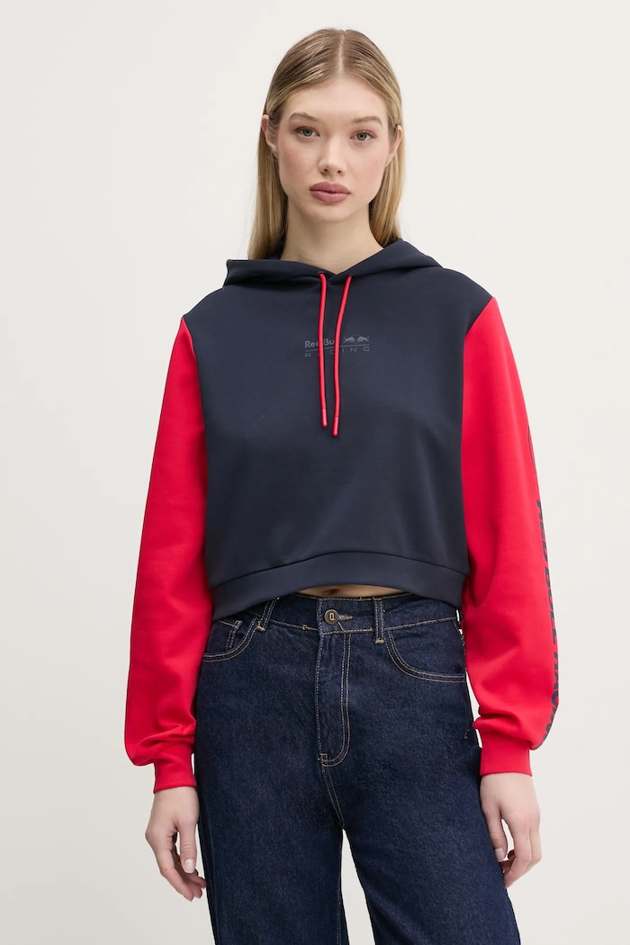 Red Bull Racing x Pepe Jeans bluza COLOUR BLOCK HOODY print bleumarin RL580007