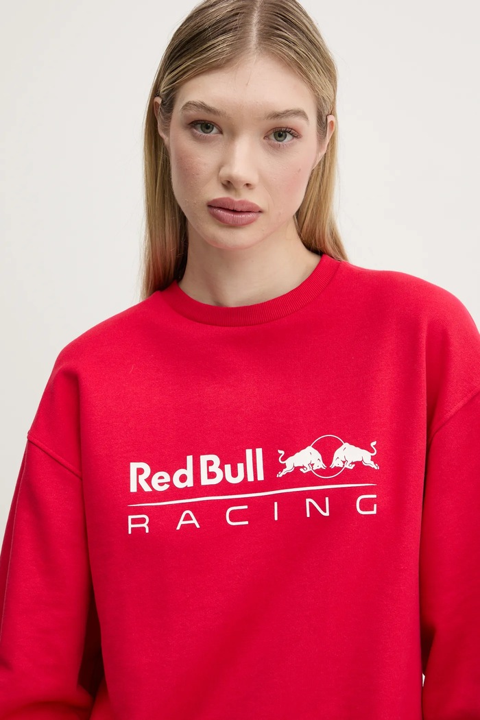 Red Bull Racing x Pepe Jeans bluza LOGO CREW rosu RL580012