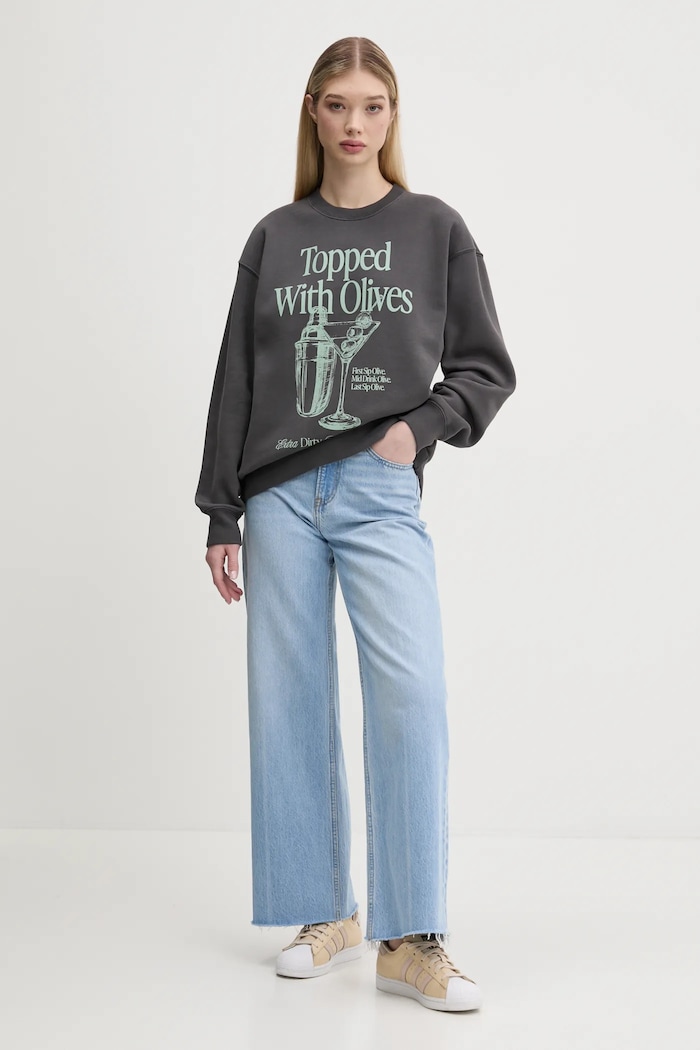 Суичър Abercrombie & Fitch KI152.5076.954 сив SS25