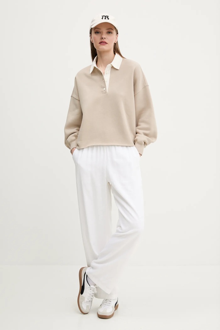 Abercrombie & Fitch bluza KI152.5113.425 beżowy SS25