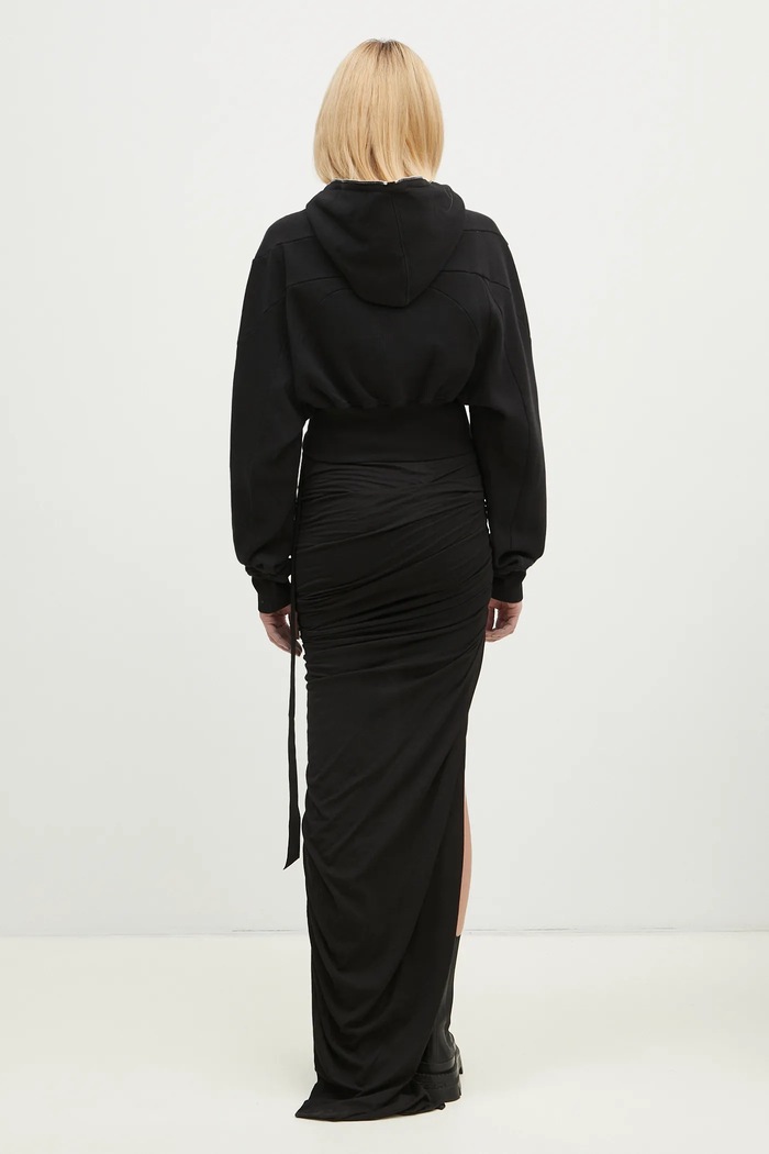 Odzież Rick Owens bluza bawełniana Collage Gimp DS01E3233.F czarny