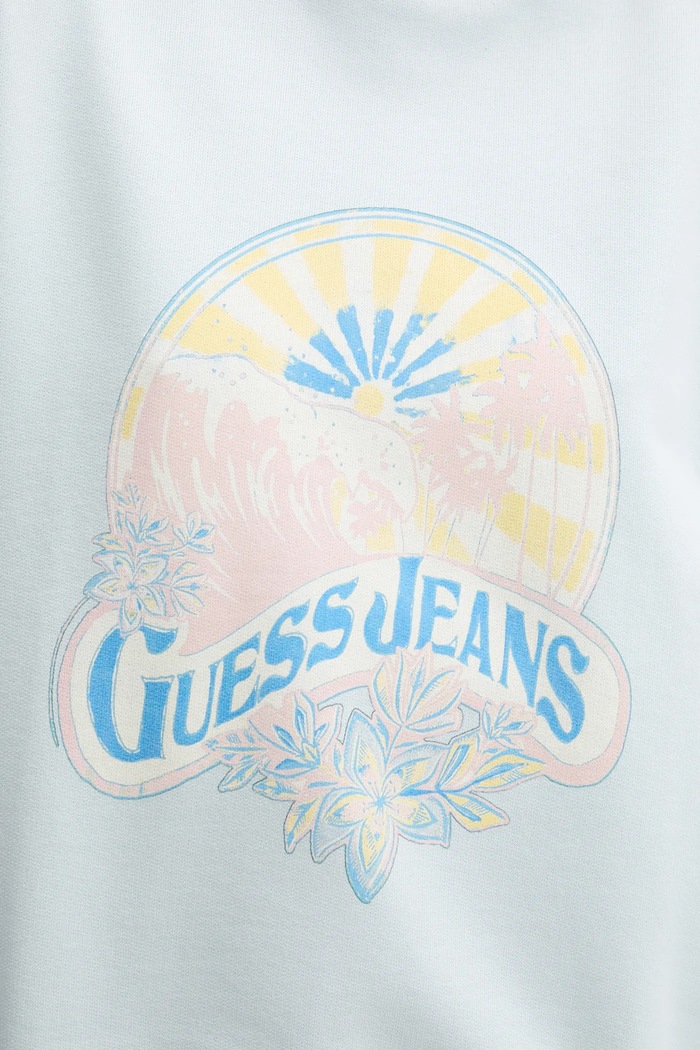 Bavlněná mikina Guess Jeans modrá W5GQ16.K68I4