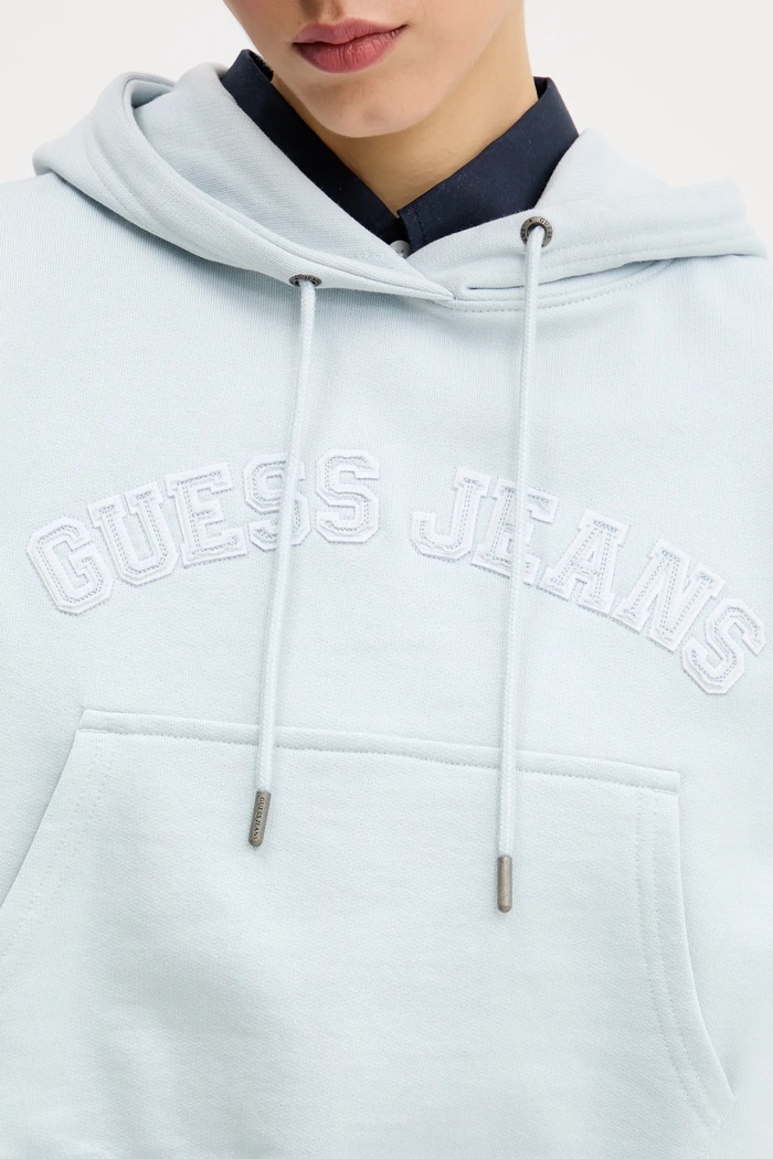 Памучен суичър Guess Jeans син W5GQ22.K68I4