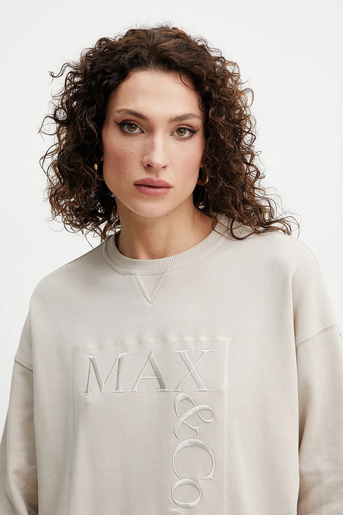 Bavlněná mikina MAX&Co. béžová 2516921023200