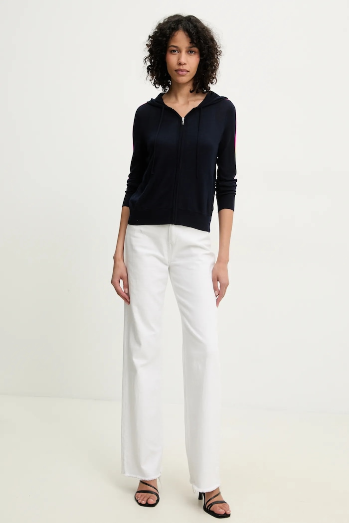 FROM FUTURE cardigan din lână WPH00859 bleumarin SS25