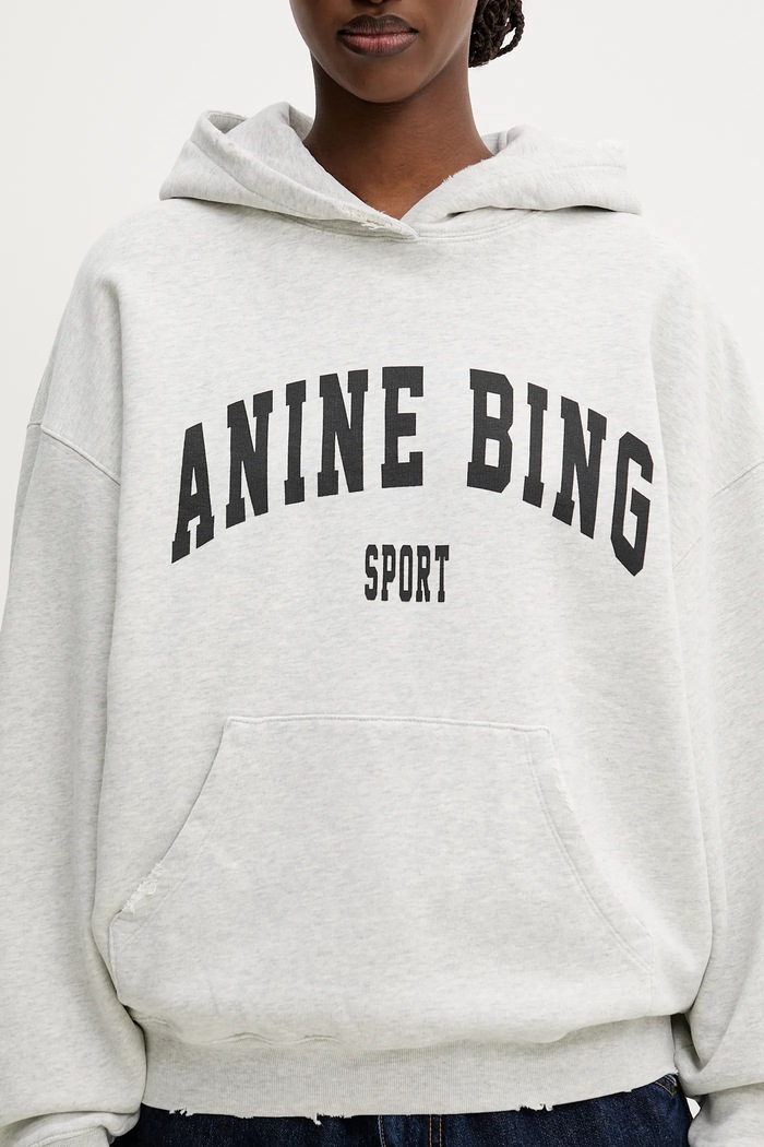 Βαμβακερή μπλούζα Anine Bing Harvey Sweatshirt γκρί S.08.5185
