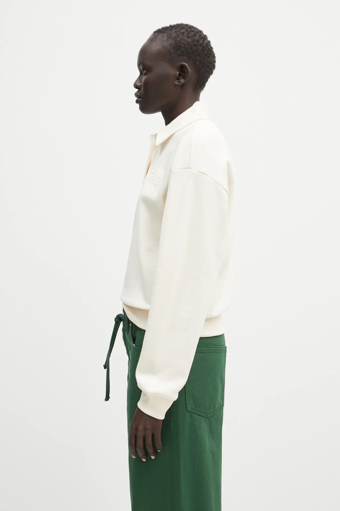Bavlnená mikina Lacoste SF0351 béžová AW25